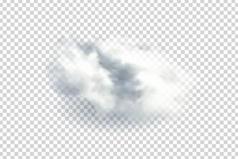 Vector realistic isolated cloud on transparent background. Stock Illustration