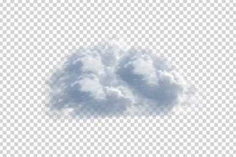 Vector realistic isolated cloud on transparent background. Stock Illustration