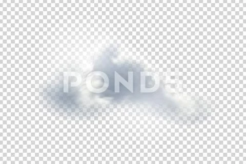 Vector realistic isolated cloud on transparent background. Illustration ...