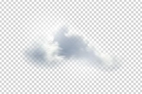Vector realistic isolated cloud on transparent background. Stock Illustration