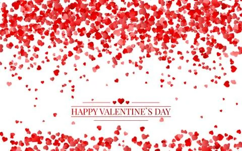Vector realistic isolated heart confetti on the transparent background for de Stock Illustration