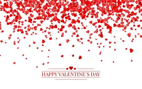 Vector realistic isolated heart confetti on the transparent background for de Stock Illustration