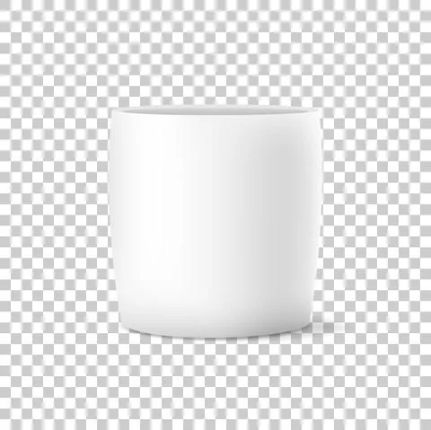 Vector of realistic isolated white flower pot on transparent background. Vect Stock Illustration