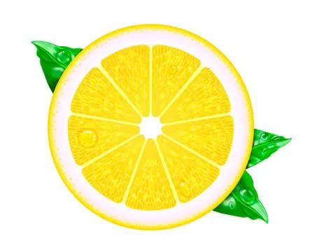 Vector realistic Lemon. Illustration from a mesh gradient. Ilustração Stock