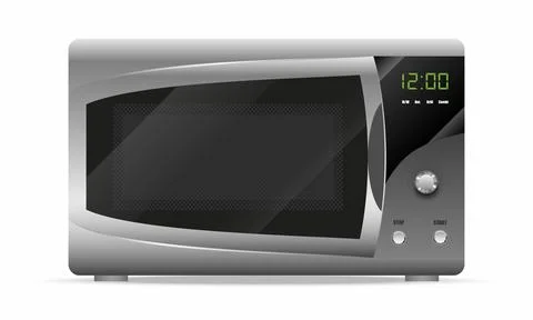 Vector realistic microwave oven Stock Illustration