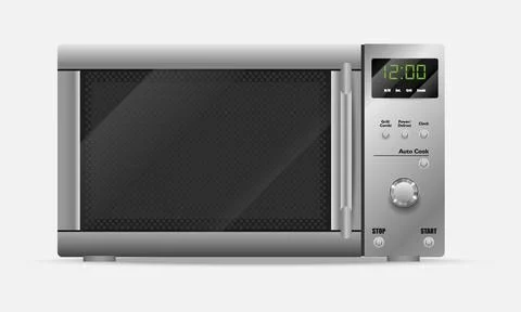 Vector realistic microwave oven Stock Illustration