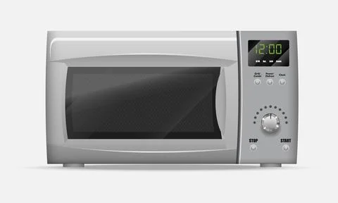 Vector realistic microwave oven Stock Illustration