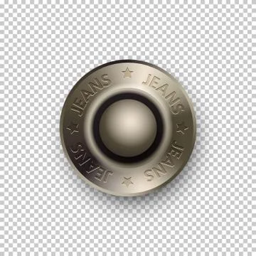 Vector realistic mockup jeans round button, rivets 스톡 일러스트