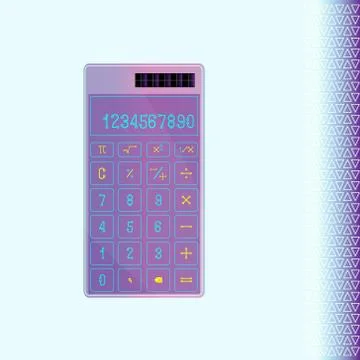 Vector realistic modern calculator isolated, design template in EPS10. Illustrazione stock