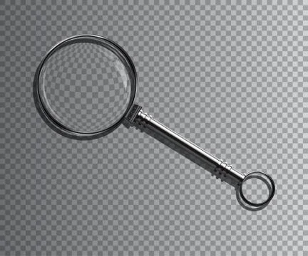 Vector realistic monocle isolated on transparent background. Ilustração Stock