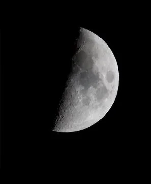 Vector realistic moon in the dark sky Stock Illustration