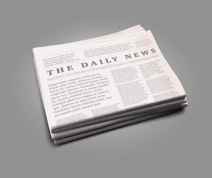 Vector realistic newspaper. - Illustration Stock Illustration
