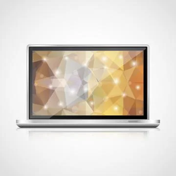 Vector realistic open  laptop Stock Illustration