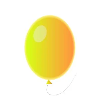Vector realistic orange balloon with reflection. For advertizing and cards Illustrazione stock