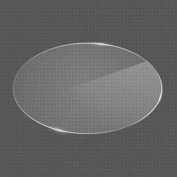 Vector realistic oval shape glass frame Stock Illustration