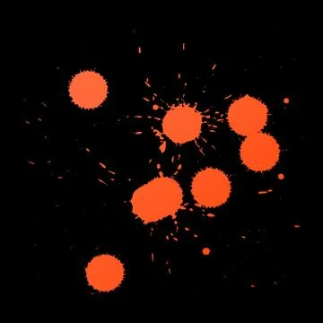 Vector realistic paintball shots splatters. Stock Illustration