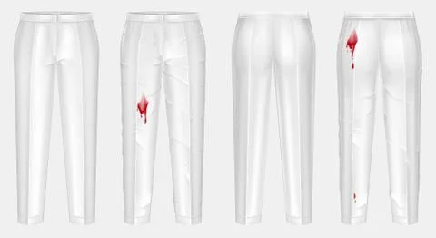 Vector realistic pants before and after washing Stock-Illustration
