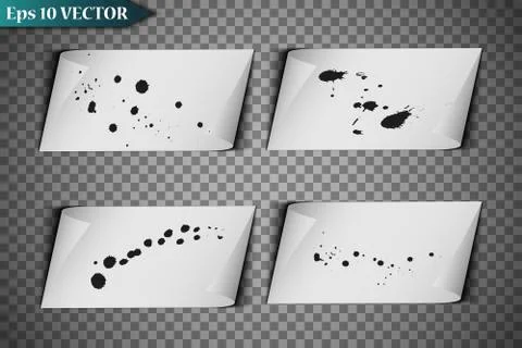 Vector realistic paper sheet with folded corner. Paper sheet A4 with shadows on Stock-Illustration