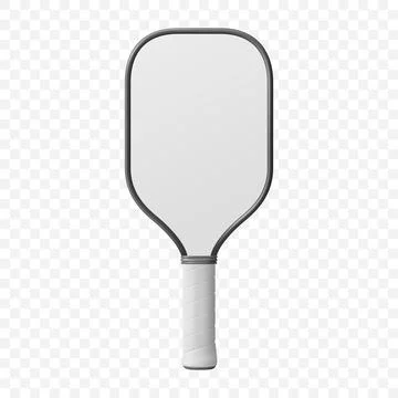 Vector Realistic Pickleball Paddle. Blank Pickleball Paddle Isolated. White Stock Illustration