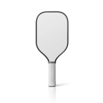 Vector Realistic Pickleball Paddle with Reflection. Blank Pickleball Paddle Stock Illustration