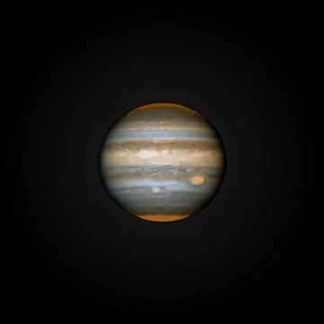 Vector realistic planet Jupiter illustration. Stock Illustration