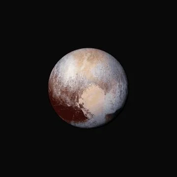 Vector realistic planet Pluto illustration. Stock Illustration