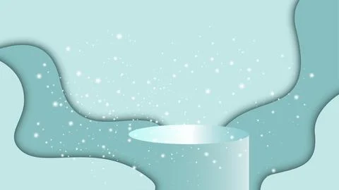 Vector. Realistic podium, pedestal, stand, round shape award for 3D displays. Stock Illustration