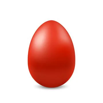 Vector realistic red egg isolated. Stock Illustration