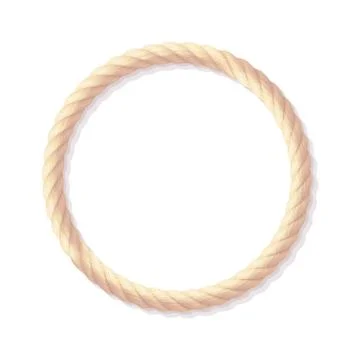 Vector realistic rope frame Stock Illustration