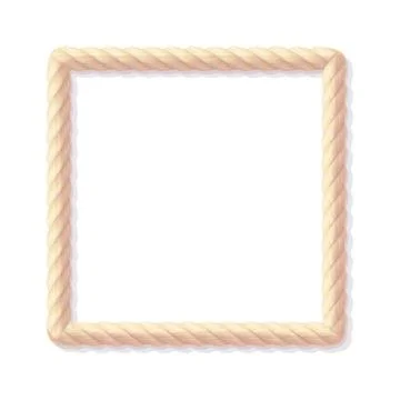 Vector realistic rope frame Illustrazione stock