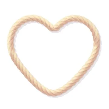 Vector realistic rope frame Illustrazione stock