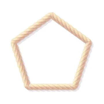 Vector realistic rope frame Stock Illustration