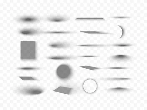 Vector realistic shadows isolated. Stock Illustration