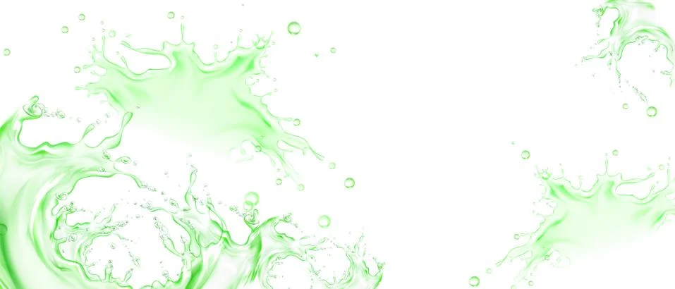 Vector realistic splash of green tea or lime juice Stockillustratie