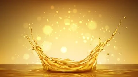 Vector realistic splash of oil or juice Stock Illustration