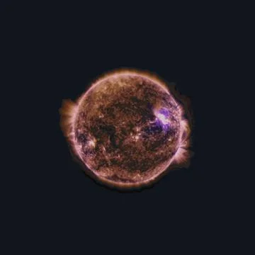 Vector realistic Sun planet illustration. Illustrazione stock