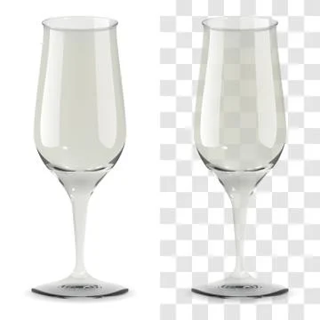 Vector realistic transparent and isolated whiskey tulip glass. Alcohol drink Stock Illustration