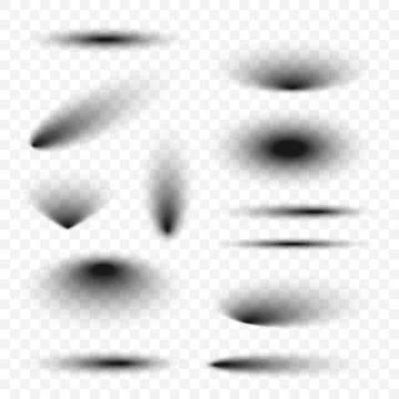 Vector realistic transparent shadows isolated. Stock Illustration