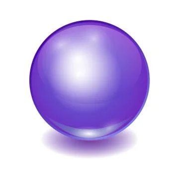Vector realistic violet multicolor ball Stock Illustration