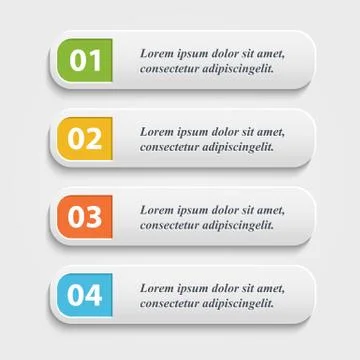 Vector  realistic Web buttons,banner,infographic Stock Illustration