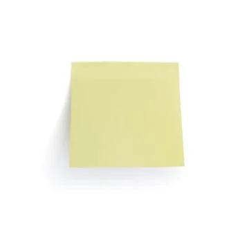 Vector realistic yellow sticker isolated on white background. Stock Illustration