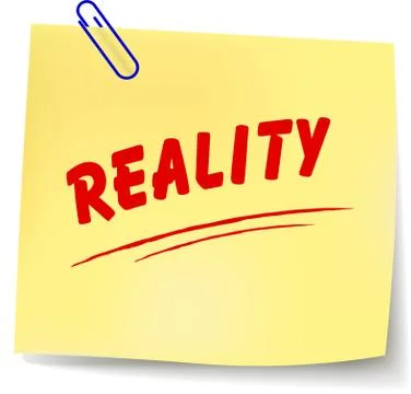 Vector reality message Stock Illustration