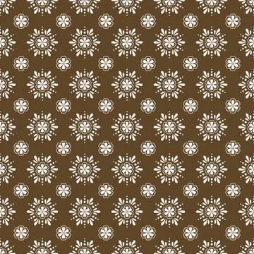 Vector reapeat seamless pattern with geometric flowers. Illustrazione stock