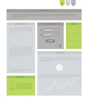 Vector rectangle background template. infographic template with space for you Stock Illustration