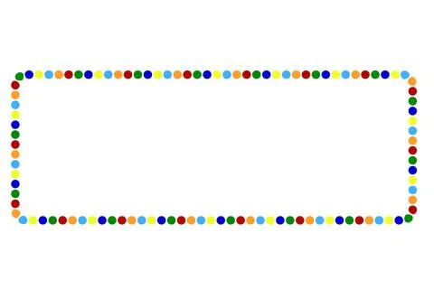 Vector rectangle Frame from multi color dot Stock Illustration