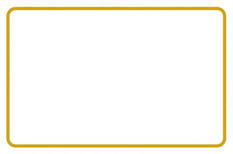 Vector rectangle Shape Frame from rope Stock Illustration