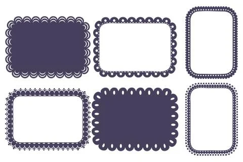 Vector rectangular label set Stock Illustration
