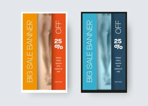 Vector rectangular social media post with special limited offer, banner layou Stock Illustration