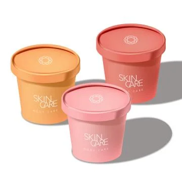 Vector Recyclable Ice Cream Paper Cup Jar Illustration Stock Illustration
