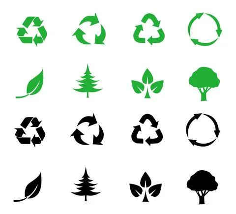 Vector recycle signs illustration Stock Illustration